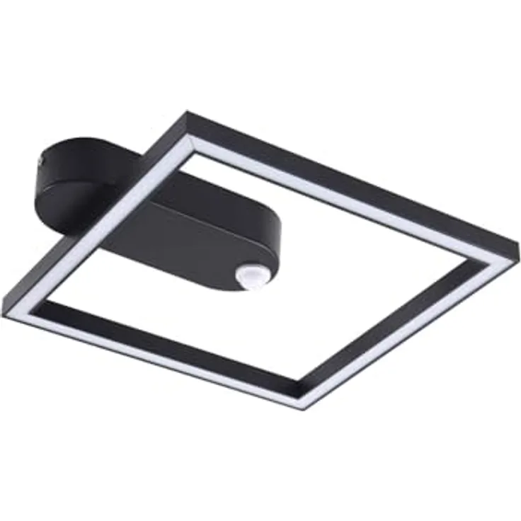 Lindby LED Deckenlampe mit Sensor Yulla Bewegungsmelder (Modern) in Schwarz - Energiesparende Deckenleuchte mit integriertem Bewegungsmelder
