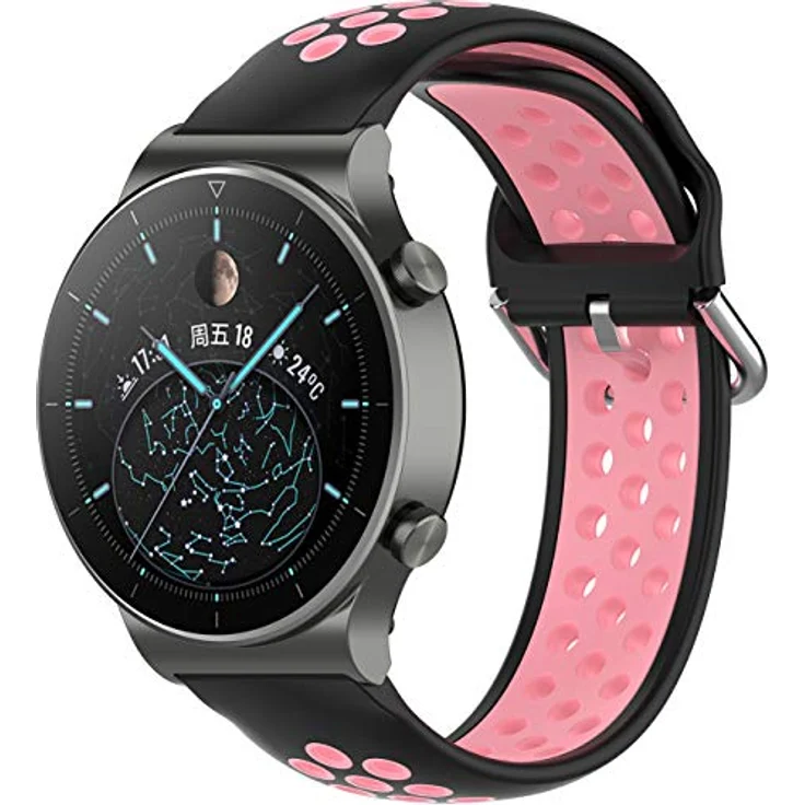 Shieranlee Armband für Huawei Watch GT2 PRO, 22mm Soft Silikon Armband mit schnellem Austauschmechanismus, kompatibel mit YAMAY SW022, Imilab KW66, Haylou RT LS05S, One Plus – Bild 1