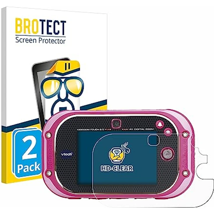BROTECT 2-Stück Schutzfolie für Vtech Kidizoom Touch 5.0 2018 Displayschutz Folie Ultra-Klar – Bild 2