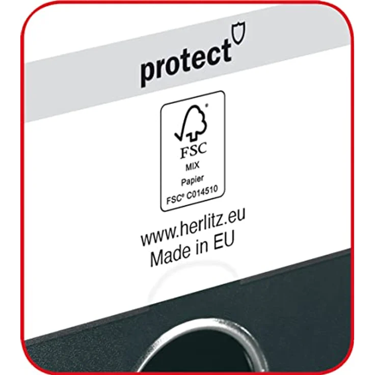 Herlitz Aktenordner maX.file protect 80mm DIN A4, Polypropylen außen, Papier innen, rot – Bild 7