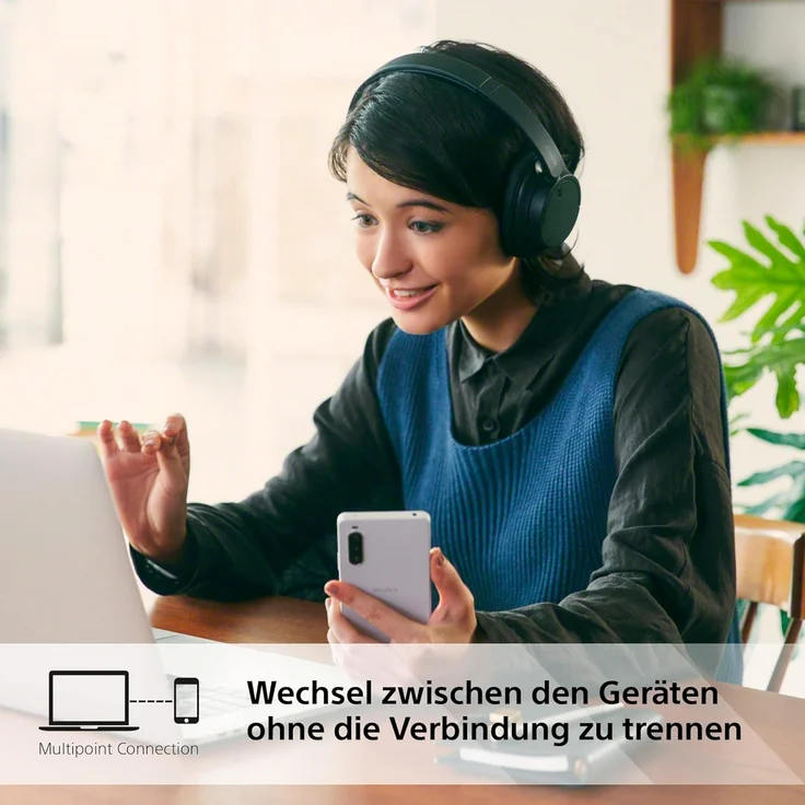 Sony WH-CH720N Over-Ear-Kopfhörer, Bluetooth, Mikrofon, Noise Cancelling, schwarz – Bild 9