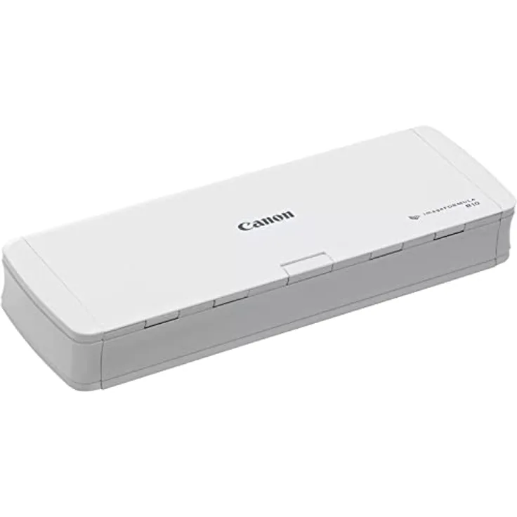 Canon R10 imageFORMULA Scanner Dokumentenscanner Mobil (Duplex Einzug, 600 DPI, eingebaute Plug und Scan Technologie, Farbscan, CaptureOnTouch Lite Software, One-line Contact Image Sensor CIS), weiß
