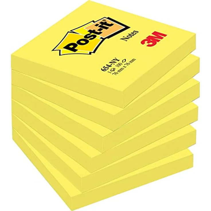 Post-it Notes Haftnotizblock 76x76mm, neongelb, 100 Blatt – Bild 2