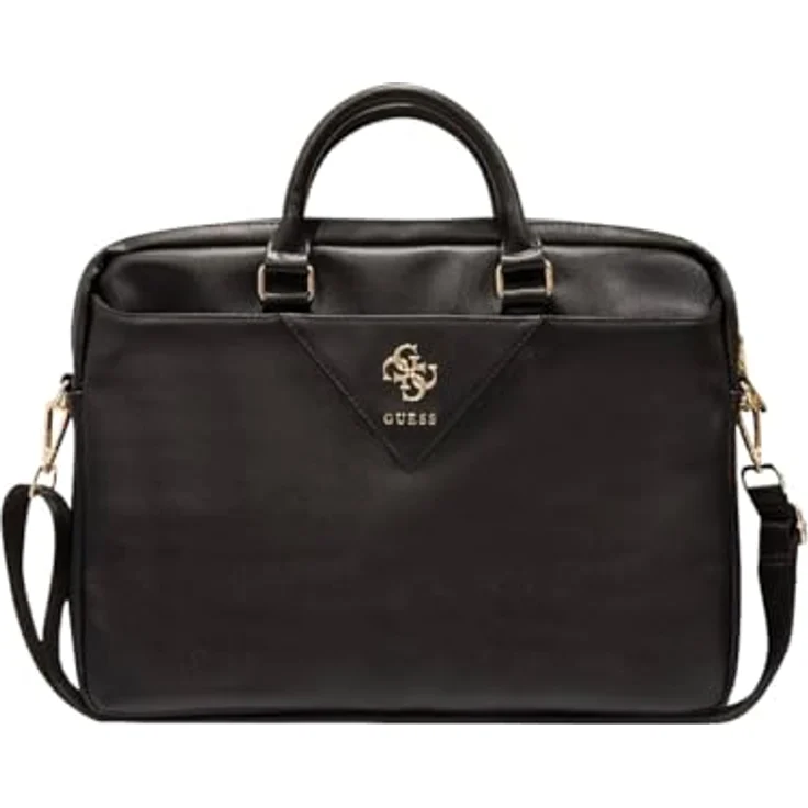 CG Mobile Guess Tasche GUCB15ZPGSTEGK, Laptoptasche aus Öko-Leder für 16" Laptops, Schwarz Triangle 4G, 4 Fächer – Bild 1