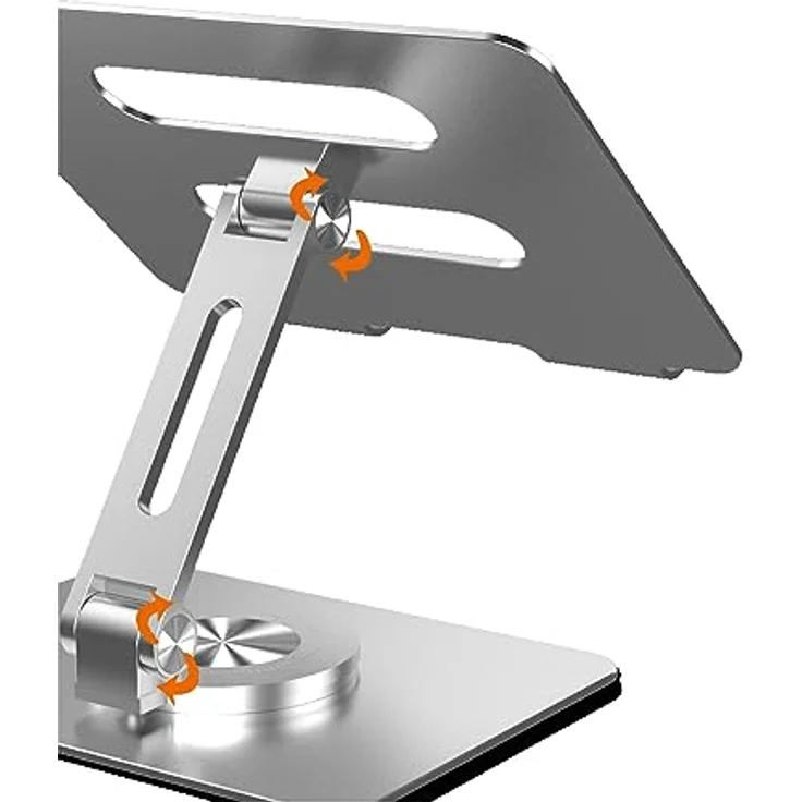 my wall Klappbare Halterung für Tablets & Smartphones HT18L, bis 14 Zoll, Tischhalterung Tablet, Handy Halterung, Ergonomisch einstellbar, 360° Drehung, Aluminiumständer, Tablet Ständer – Bild 4