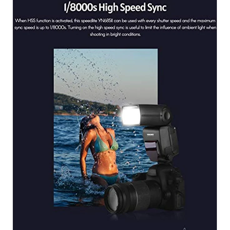 Blitzlicht - Yongnuo YN685 Blitzlicht GN60 1/8000 s 2.4 G Wireless-TTL fuer Canon DSLR-Kamera kompatibel mit dem drahtlosen System von YONGNUO 622c / 603 – Bild 7