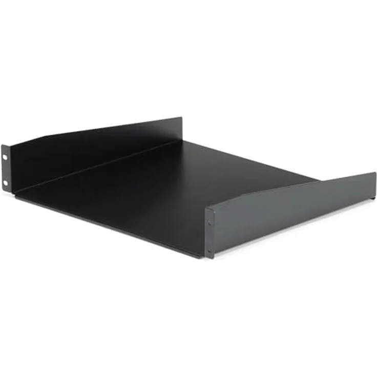 StarTech.com 2HE 19 Zoll Fachboden für Serverschrank bis 20 Kg belastbar aus Stahlblech, Schwarz – Bild 2