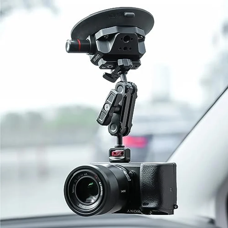 ULANZI SC-02 Starke Saugnapfhalterung (4,5") 3090, Industriegradierte Air Pump Vacuum Suction Cup, schwarz – Bild 5