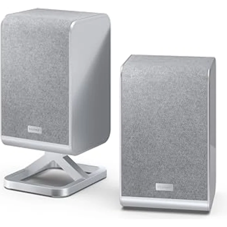 Sharp HT-SPR52021(SL) Kabellose hintere Surround-Lautsprecher, 200W Leistung, Dolby Atmos® / DTS:X® kompatibel, silber – Bild 4