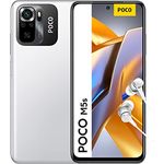 POCO M5s Smartphone+Kopfhörer, 4+128GB Handy ohne Vertrag, 6.43” FHD+ AMOLED DotDisplay, MediaTek Helio G95, 64MP AI Quad-Kamera, 5000mAh, NFC, White (DE Version + 2 Jahre Garantie) Ohne Aufladegerät