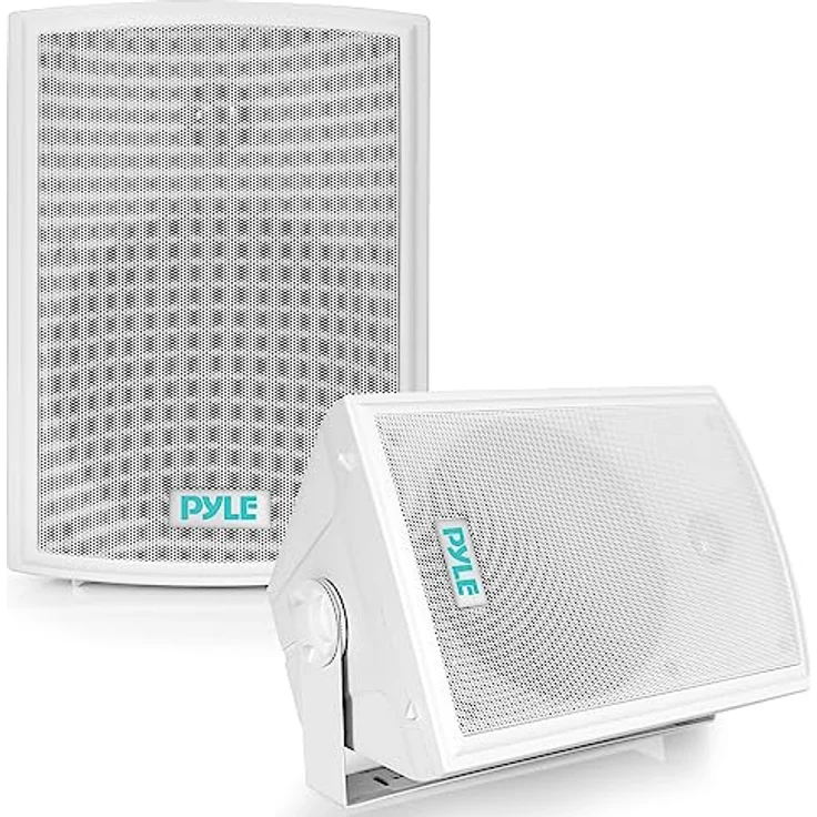 PyleHome PDWR63 16,5 cm in-/outdoor Wasserdicht auf Wand Lautsprecher Außenlautsprecher - 150 Watt - Elfenbein – Bild 2