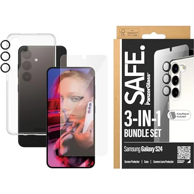 SAFE. by PanzerGlass® Samsung Galaxy S24 3-in-1 Set - Display, Hülle und Kameraschutz für ultimativen Schutz – Bild 1