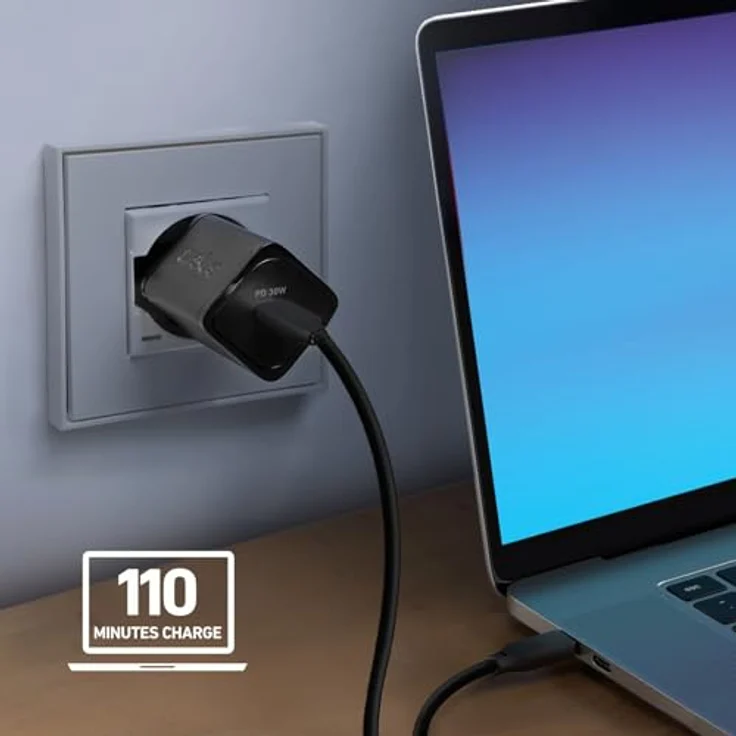 SBS 30W GaN USB-C Ladegerät Power Delivery, kompakt, Schwarz – Bild 9
