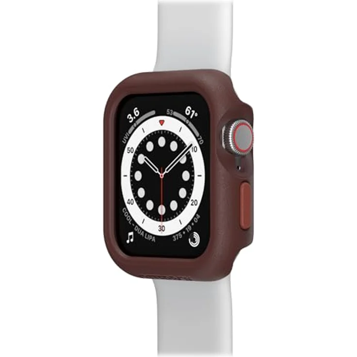 OtterBox All Day Bumper für Apple Watch Series SE/6/5/4-44mm, Braun/Rot - Stoßfeste, sturzsichere, schlanke Schutzhülle für Apple Watch, schützt Display und Kanten – Bild 2