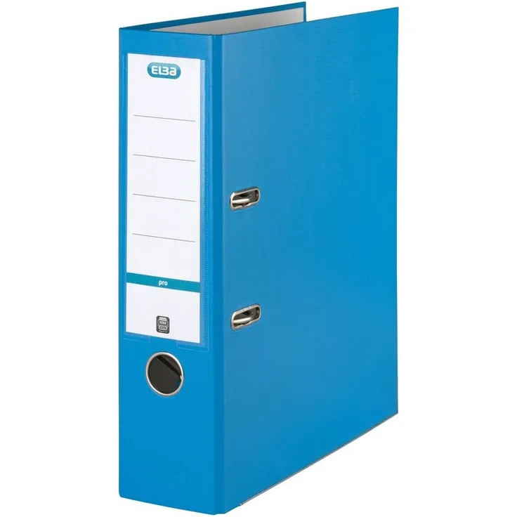 ELBA Aktenordner smart Pro PP/Papier - A4, 80 mm, hellblau, strapazierfähige PP-Folie, Premium-Mechanik