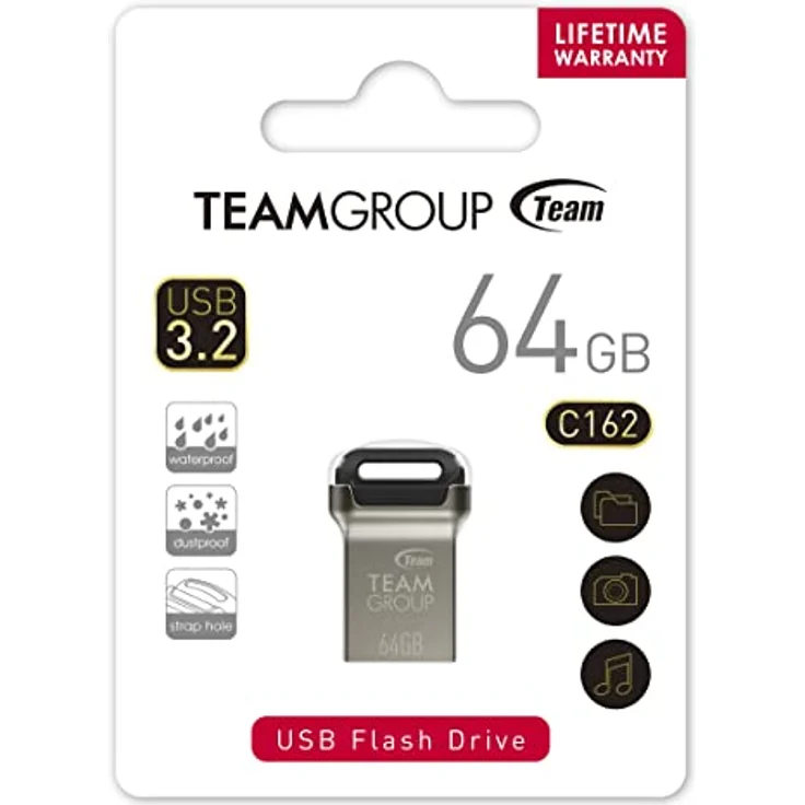 Team Group C162 64GB USB-Stick USB Typ-A 3.0 (3.1 Gen 1) Schwarz - USB-Sticks (64 GB, USB Typ-A, 3.0 (3.1 Gen 1), 85 MB-s, Kappe, Schwarz) – Bild 9