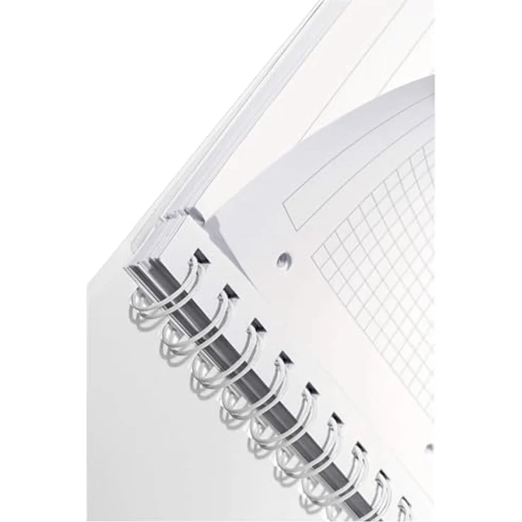 LEITZ Collegeblock WOW 4638, A4 kariert, FSC-Papier, mit PP-Einband und herausnehmbarem Lineal, 80 Blatt – Bild 2