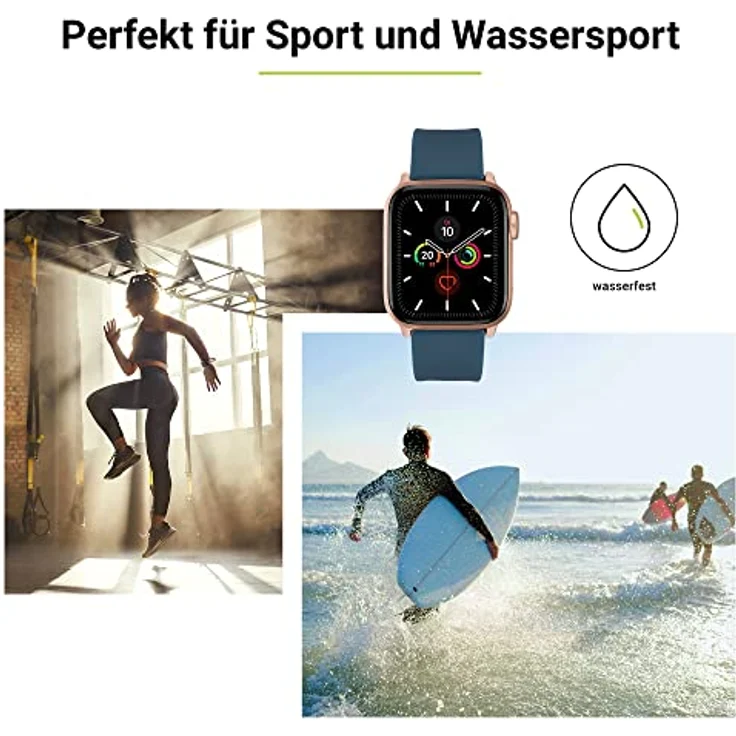Artwizz WatchBand Silicone für Apple Watch 38/40mm - NordicBlue Wearables-Zubehör – Bild 3
