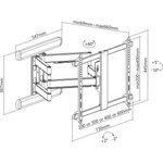 InLine Premium Aluminium Wandhalterung (80 Zoll, 70 kg), Schwarz, TV Wandhalterung