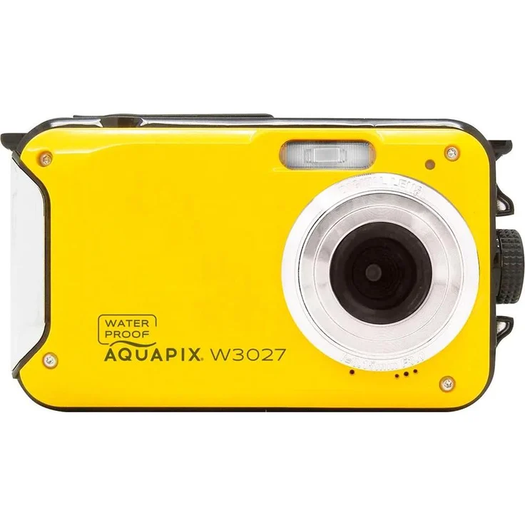 Easypix Aquapix W3027 Wave, wasserdichte Sofortbildkamera mit 5MP Sensor und bis zu 30MP Auflösung, gelb