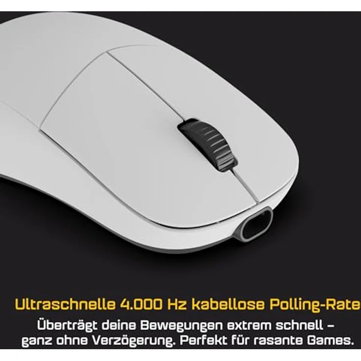 Endgame Gear XM2w 4k v2 Gaming-Maus, kabellos mit 4.000 Hz Polling-Rate und 30.000 CPI, sehr leicht - weiß – Bild 2