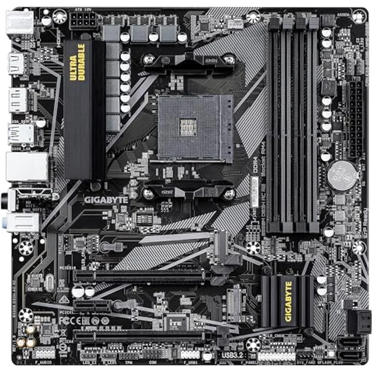 GIGABYTE B550M DS3H AC R2, mATX Mainboard mit AM4 Sockel, WLAN, bis zu 128 GB DDR4 RAM, 7.1 Kanal Audio – Bild 2
