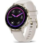 Garmin Venu 3S – GPS-Fitness-Smartwatch mit Bluetooth Telefonie und Sprachassistenz, Ultrascharfes 1,3 Zoll/ 1,1 Zoll AMOLED-Touchdisplay, Fitnessfunktionen, Garmin Music, Garmin Pay und Rollstuhlmodus, 18 mm, Elfenbein/Softgold