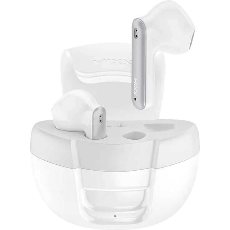Mixx StreamBuds Solo 2, True Wireless In-Ear Kopfhörer mit 18 Stunden Akkulaufzeit, Weiß