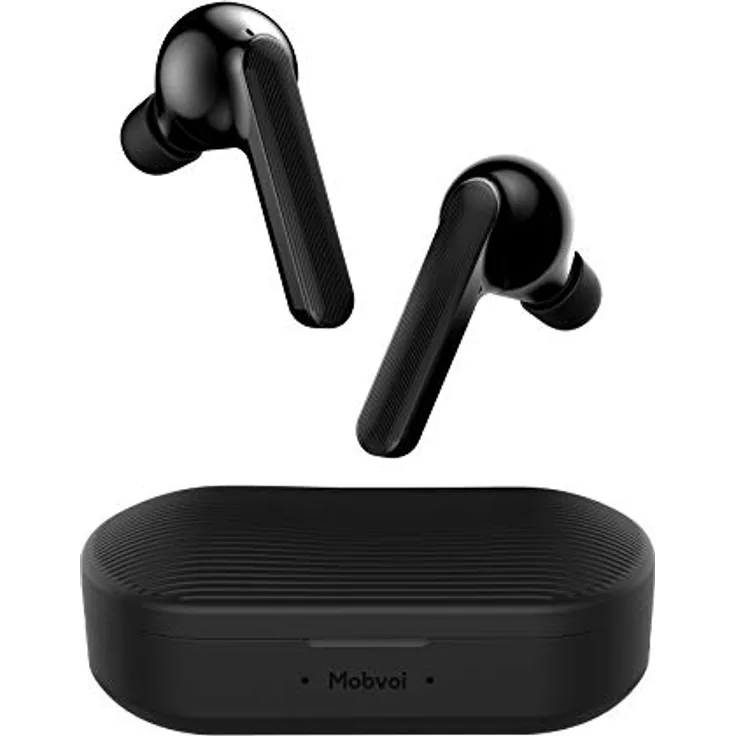 Ticwatch Earbuds Gesture Drahtlose In-Ear-Kopfhörer Unabhängige Verbindung mit Bluetooth 5.0 Dual-Mic Noise Cancelling 50H Spielzeit mit Ladekoffer Black