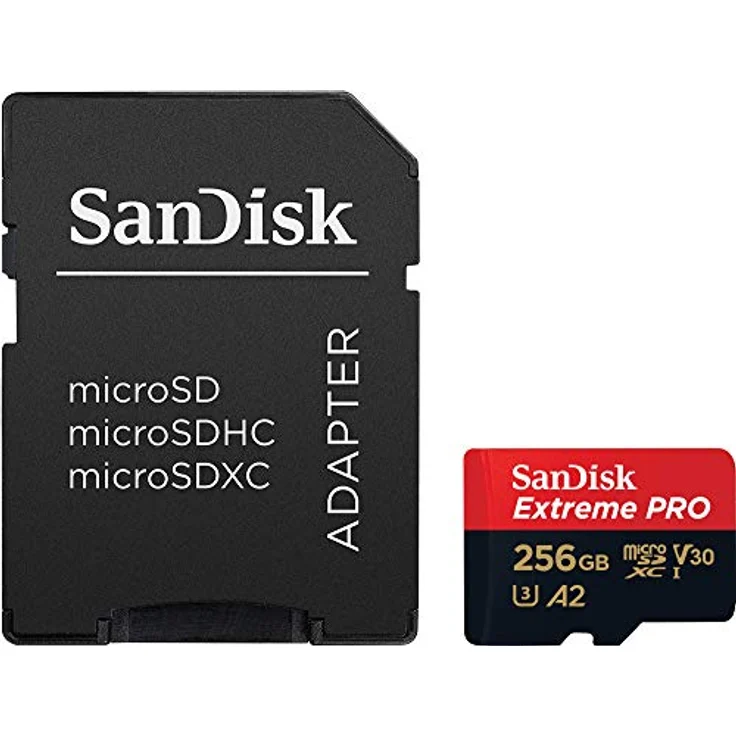 SanDisk Extreme PRO MicroSD-SD-card - 200-140MB - 256GB (SDSQXCD-256G-GN6MA) – Bild 3