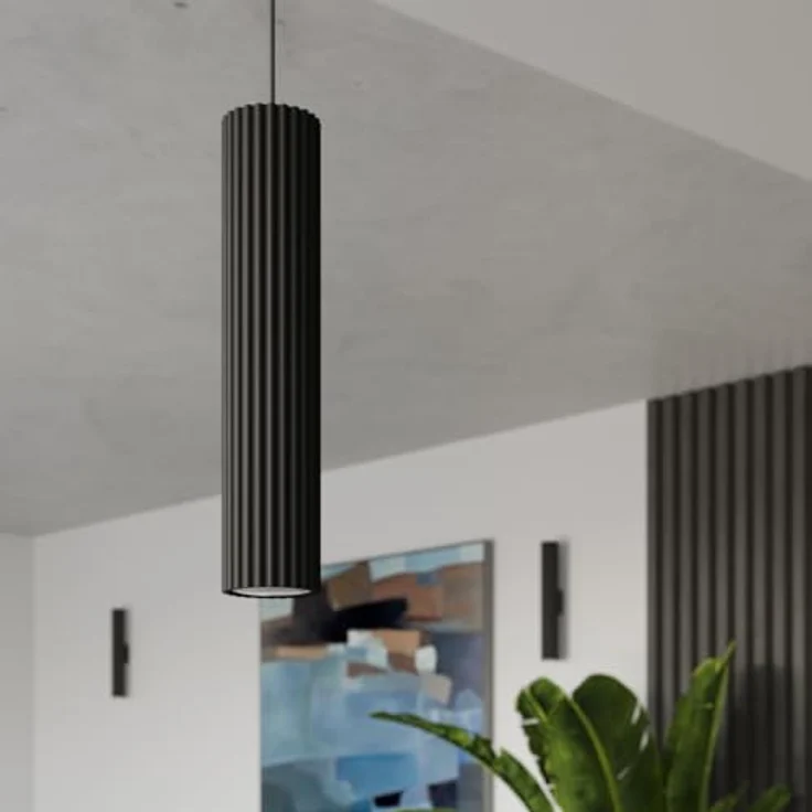 SOLLUX lighting - KARBON Moderne Deckenleuchte aus Aluminium - GU10, Max 10W LED, IP 20 - 1x Lichtquelle - 6,5x6,5x60cm, Schwarz – Bild 5
