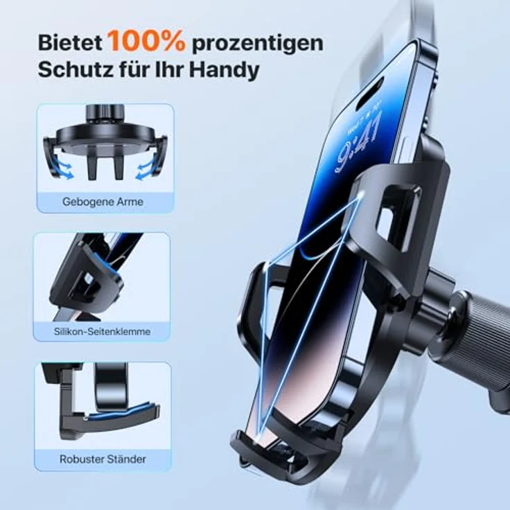Miracase Handyhalterung Auto, 2025 Neuester Doppelhaken, Universal KFZ Lüftungshalter mit 360 Grad Drehung für iPhone 15 Pro Max/Samsung, geeignet für 4-7 Zoll Smartphones – Bild 2