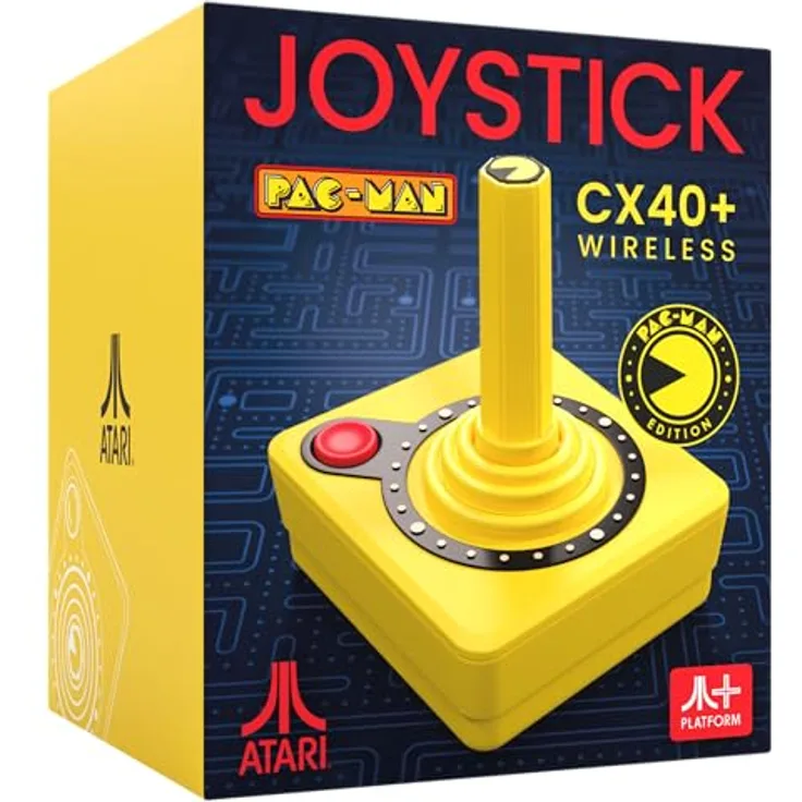 Plaion CX40+ Pac-Man Edition, Wireless Gaming Controller im legendären Pac-Man-Design, gelb