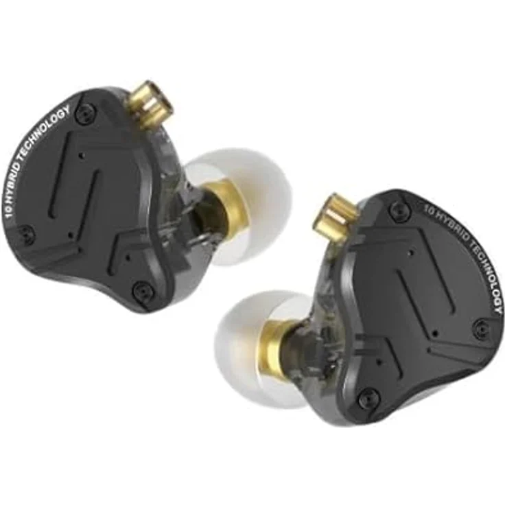 KZ ZS10 PRO X, Kabelgebundene In-Ear Kopfhörer mit Mikrofon, 20 Hz - 40 kHz Frequenzbereich, hohe Empfindlichkeit 112 dB, transparent und schwarz – Bild 3