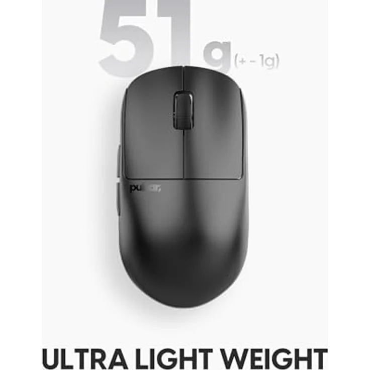 Pulsar Gaming Gears X2H v3, Mini Gaming Maus mit XS-1 Sensor bis 32.000 DPI, ultraleicht 51 g, ergonomisch für Palm- und Claw-Grip, Kabellos, Schwarz – Bild 4