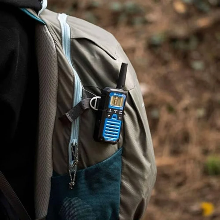 MIDLAND Walkie Talkie XT50 Pro Duo, Dual Band LPD/PMR446, 85 Kanäle, Reichweite bis 8 km, schwarz/blau – Bild 8