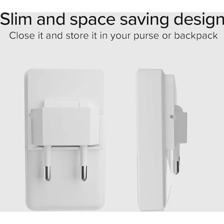 SBS Flexi 65W USB-C-Netzteil, GaN-Technologie, Power Delivery, Schnellladung, faltbares Design, USB-C/USB-A, weiß – Bild 4