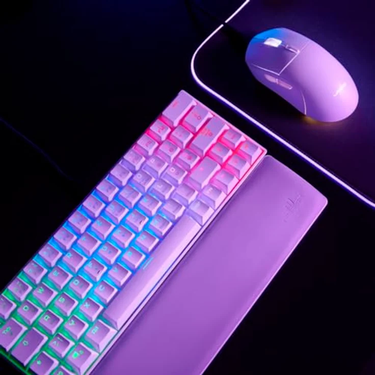 uRage Gaming-Keyboard Exodus 760 Mechanical Mini, Tastatur mit Abnehmbarer Handballenauflage, Full-RGB-Beleuchtung, Gaming-Software, kompaktes Format, Outemu Red Switches, QWERTZ-Layout, in weiß – Bild 5