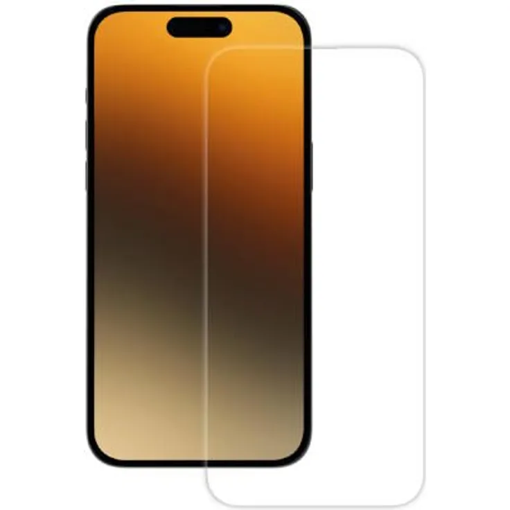 Vivanco Klare Bildschirmschutzfolie 9H für Apple iPhone 15 Pro Max, Stoßfest, Schmutzabweisend, Schlagfest, Kratzresistent, 2D Glas
