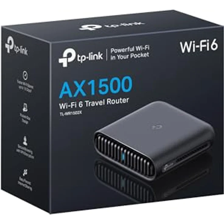 TP-LINK TL-WR1502X, AX1500 Wi-Fi 6 Reise Router mit 1,5 Gbit/s, tragbares Design, Gigabit-Ports, VPN-Unterstützung – Bild 10