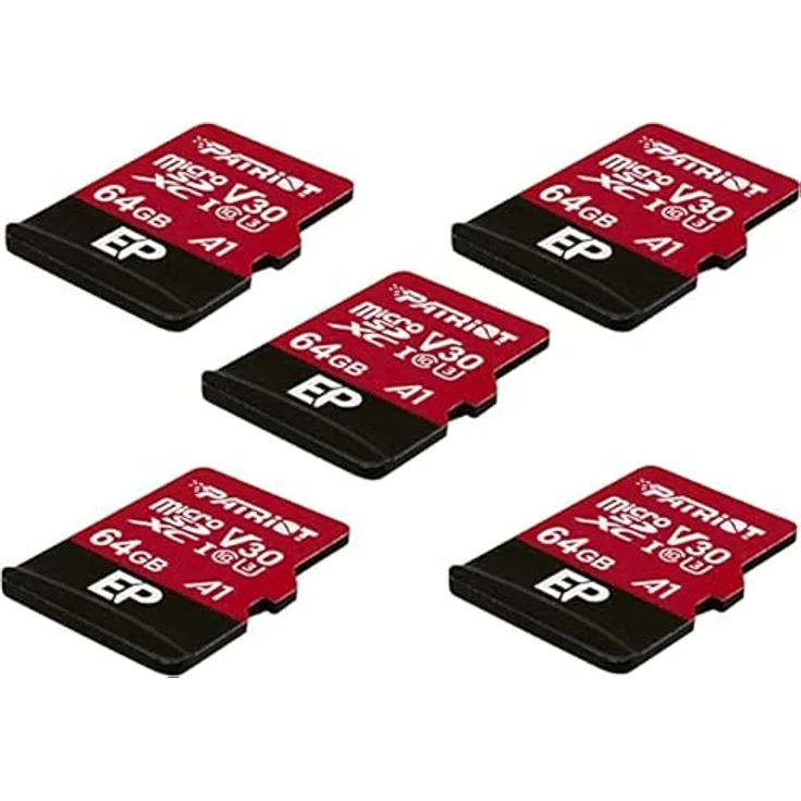 Patriot Memory 64GB A1 / V30 Speicherkarte für Android, 4K-Videoaufzeichnung, 5er Pack – Bild 2