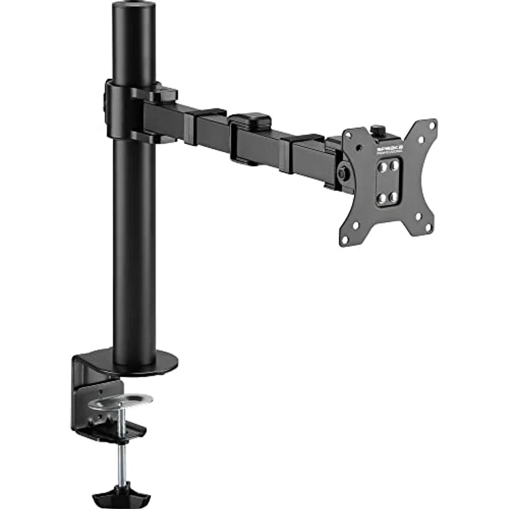 Speaka Professional SP-MM-210 1fach Monitorhalterung 43,2 cm (17) - 81,3 cm (32) Schwarz Höhenverstellbar, Neigbar+Schwenkbar – Bild 2
