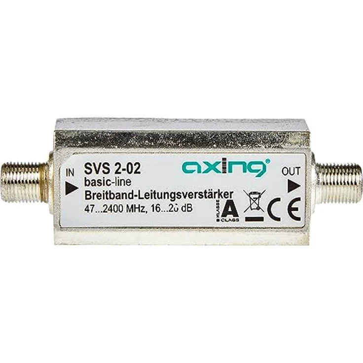 Axing SVS 2-02 Satelliten-Leitungsverstärker Inline Breitband (20 dB, 47 - 2400 MHz) – Bild 2
