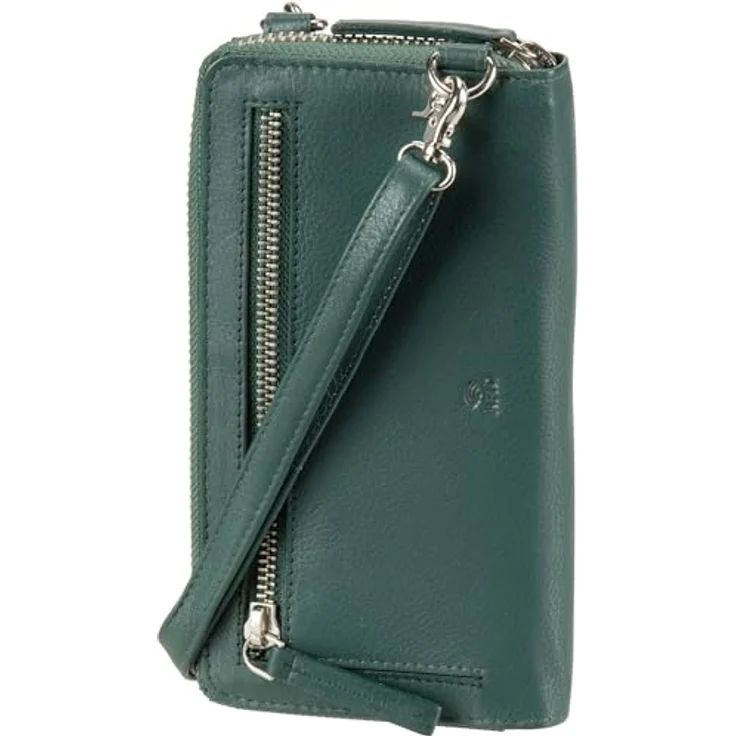 Greenburry Nappa Handytasche, RFID Leder, 8 cm x 4 cm x 16 cm, tannengrün – Bild 2