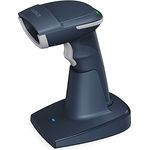 Inateck BCST-54, 2D Kabelloser Barcode Scanner mit Bluetooth 5.0, Bildschirm-Scannen und intelligenter Station, blau