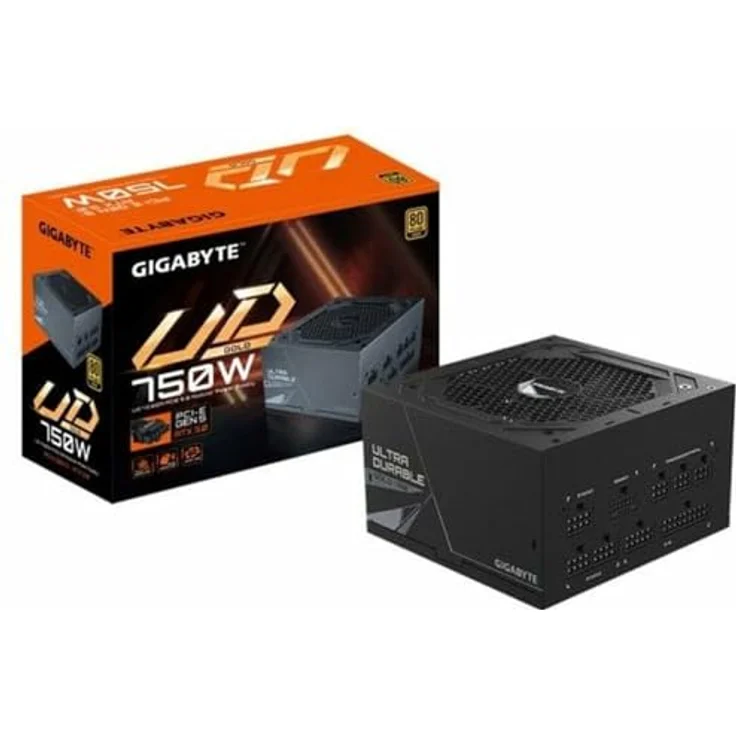 Gigabyte UD750GM PG5, 750W PC Netzteil mit 16-poligem Anschluss und PCIe Gen 5.0 Unterstützung, Schwarz – Bild 1