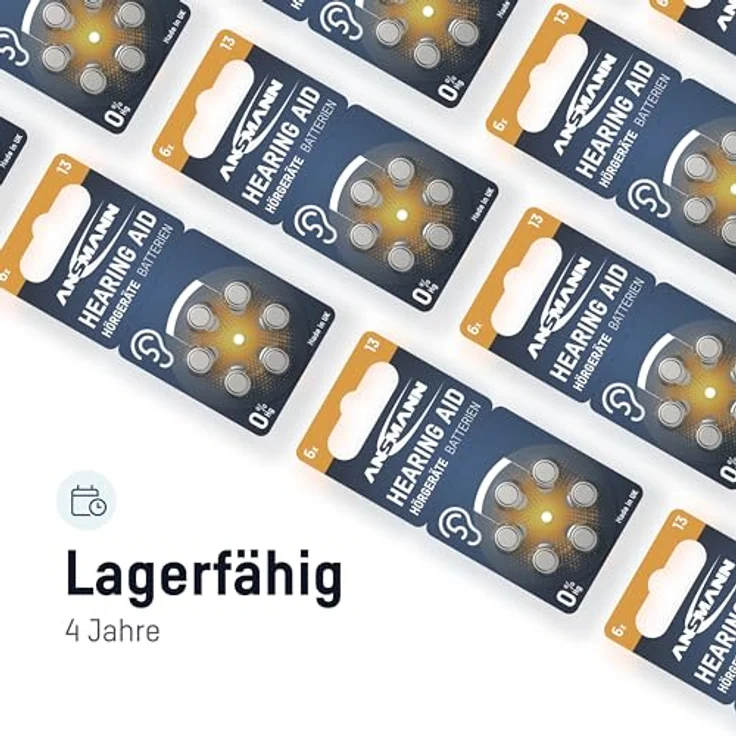 ANSMANN »Typ 13 Hörgerätebatterien Orange 120 Stück - P13 PR48 ZL2« Knopfzelle – Bild 5