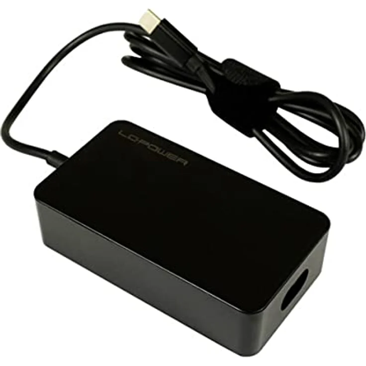 LC Power LC-NB-PRO-45-C, 45 Watt Laptop-Netzteil, AC 110-240 V, schwarz – Bild 1