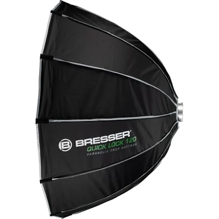 Bresser Quick Lock 120 Deep Parabolic Softbox, Parabolische Softbox mit Grid und Bowens Anschluss, Ideal für Produkt- und Beautyfotografie – Bild 4