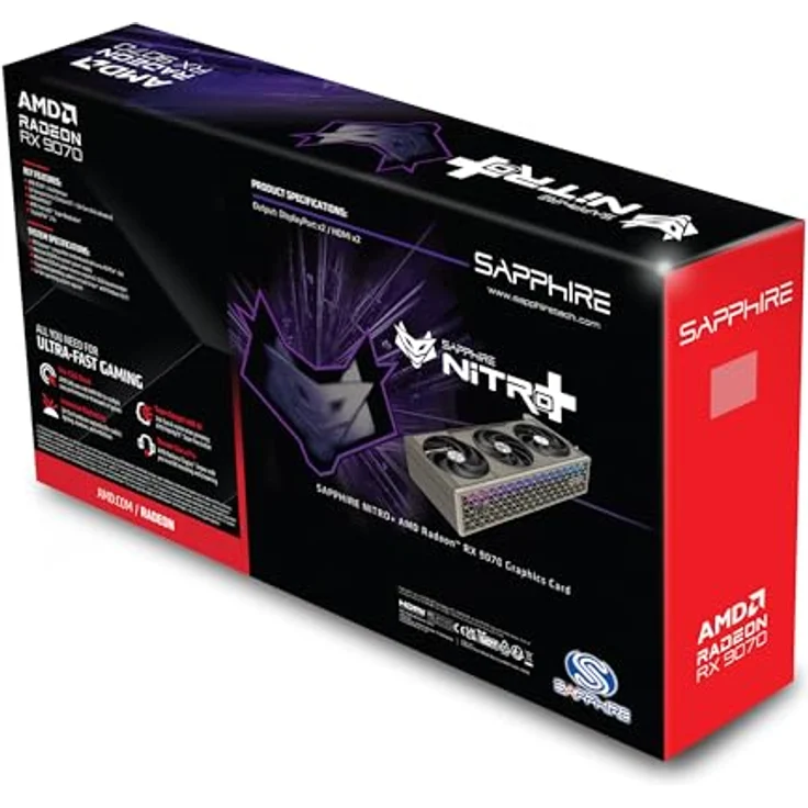 Sapphire Nitro+ AMD Radeon™ RX 9070 Gaming OC 16GB DUAL HDMI/DUAL DP, Grafikkarte mit RX9070 – Bild 2